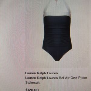 RALPH LAUREN BEL AIRE ONE PIECE SWIM SUIT NWT
